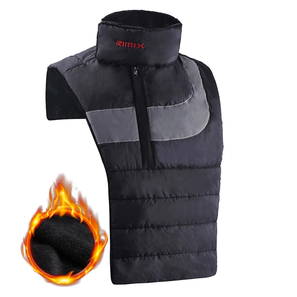 Reflective Cycling Vest - Winter Motorbike Neck Protector Vest,Adjustable Wind‑Blocking