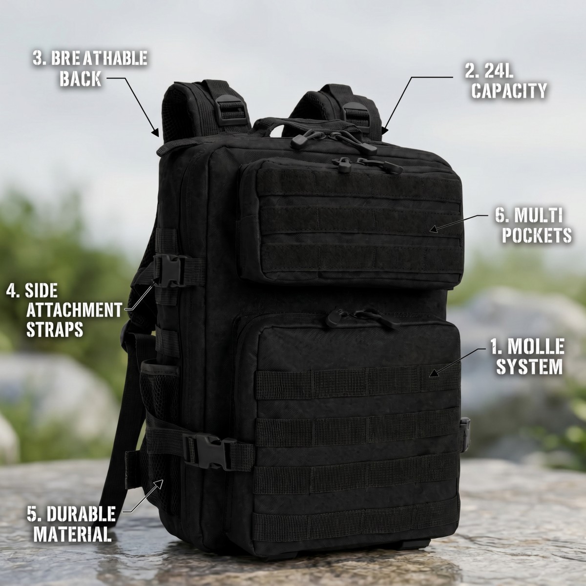 24L Tactical Backpack for Men  - огляд і ціна Cycling Gear For Commuting