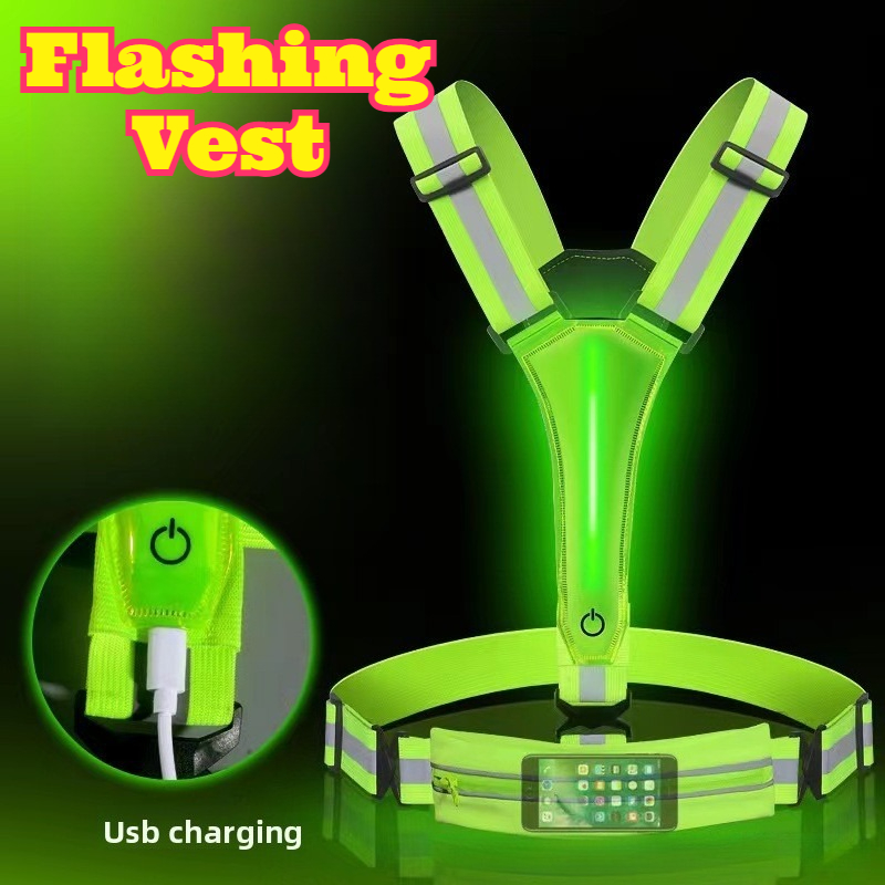 LED Glowing Reflective Vest Hi - огляд і ціна Reflective Cycling Vest