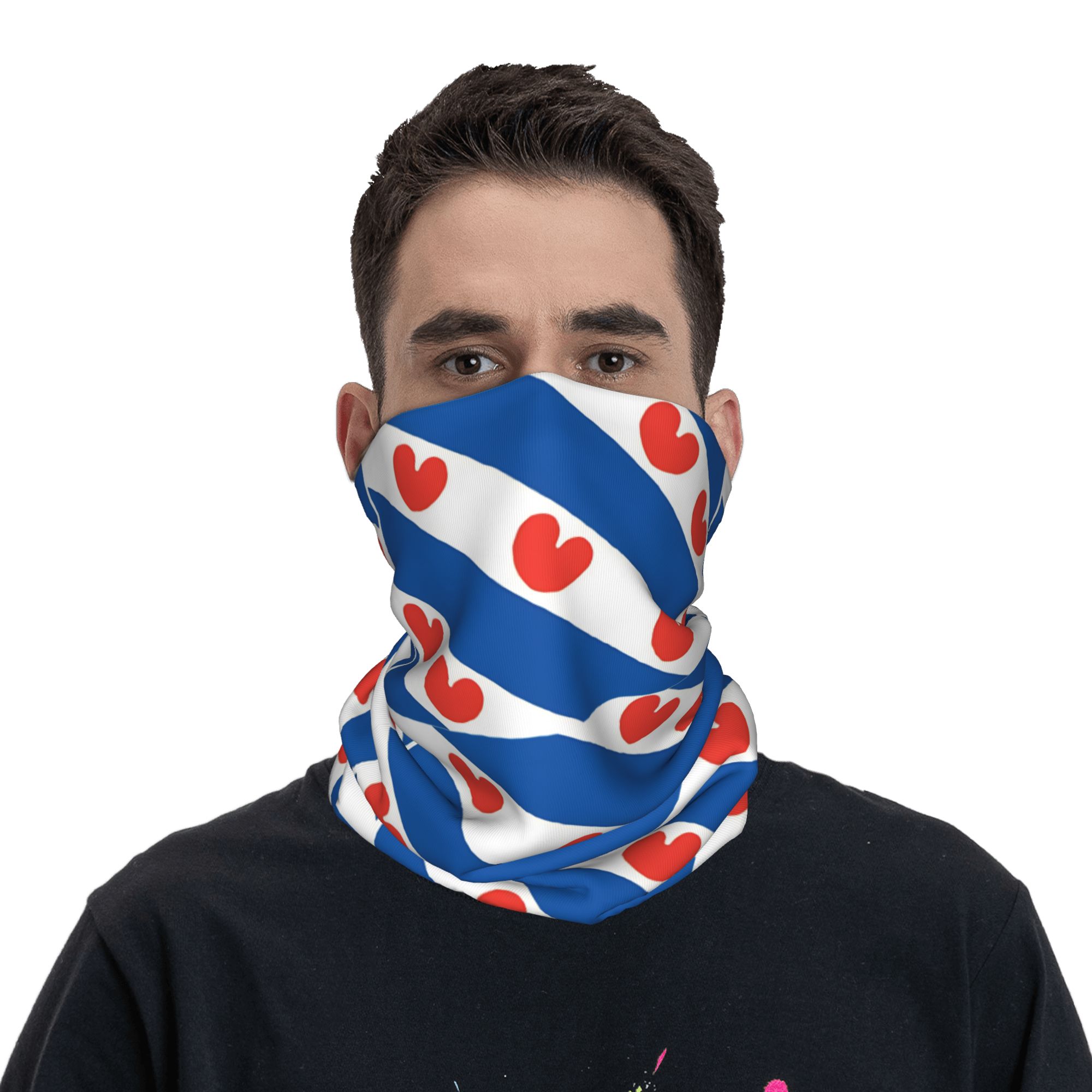 Friesland Flag Bandana  Vintag - огляд і ціна Cycling Face Mask