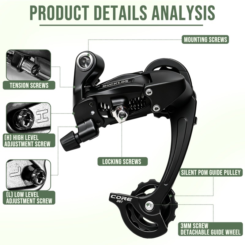 BUCKLOS 10 Speed MTB Rear Dera - огляд і ціна Cycling Gear Stand