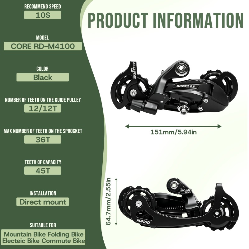 BUCKLOS 10 Speed MTB Rear Dera - огляд і ціна Cycling Gear Stand