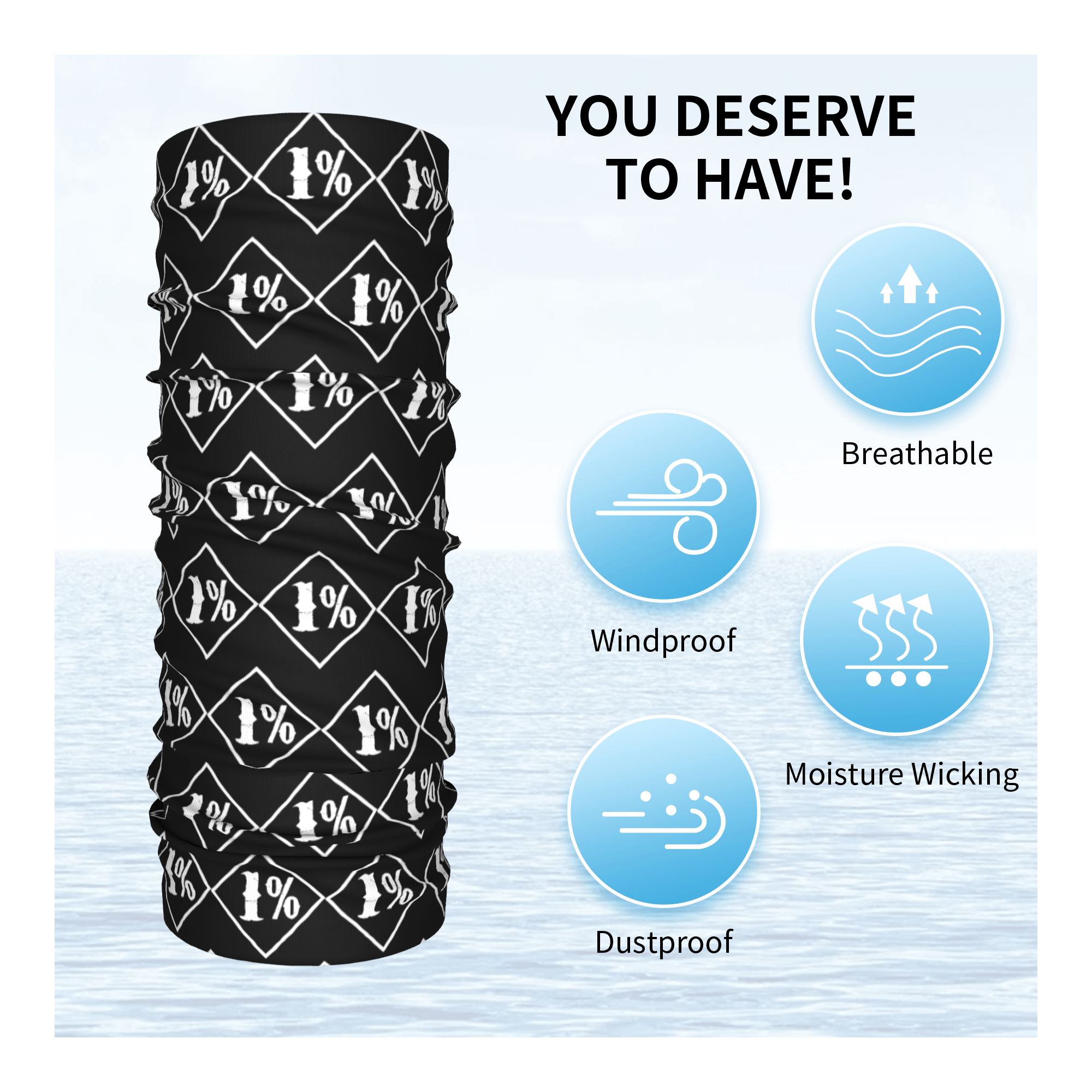 One percenter 1% Bandana Neck  - огляд і ціна Cycling Face Mask