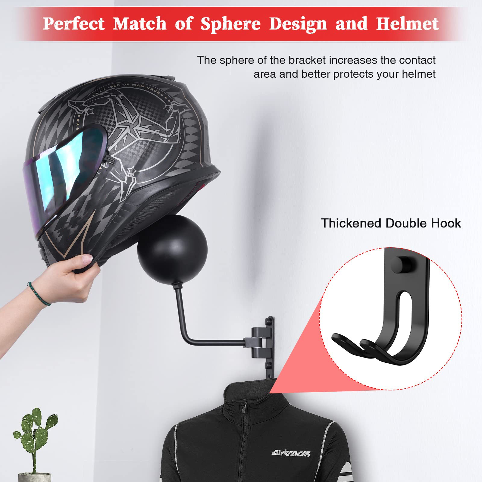Motorcycle Helmet Wall Mount H - огляд і ціна Cycling Gear Wall Mount