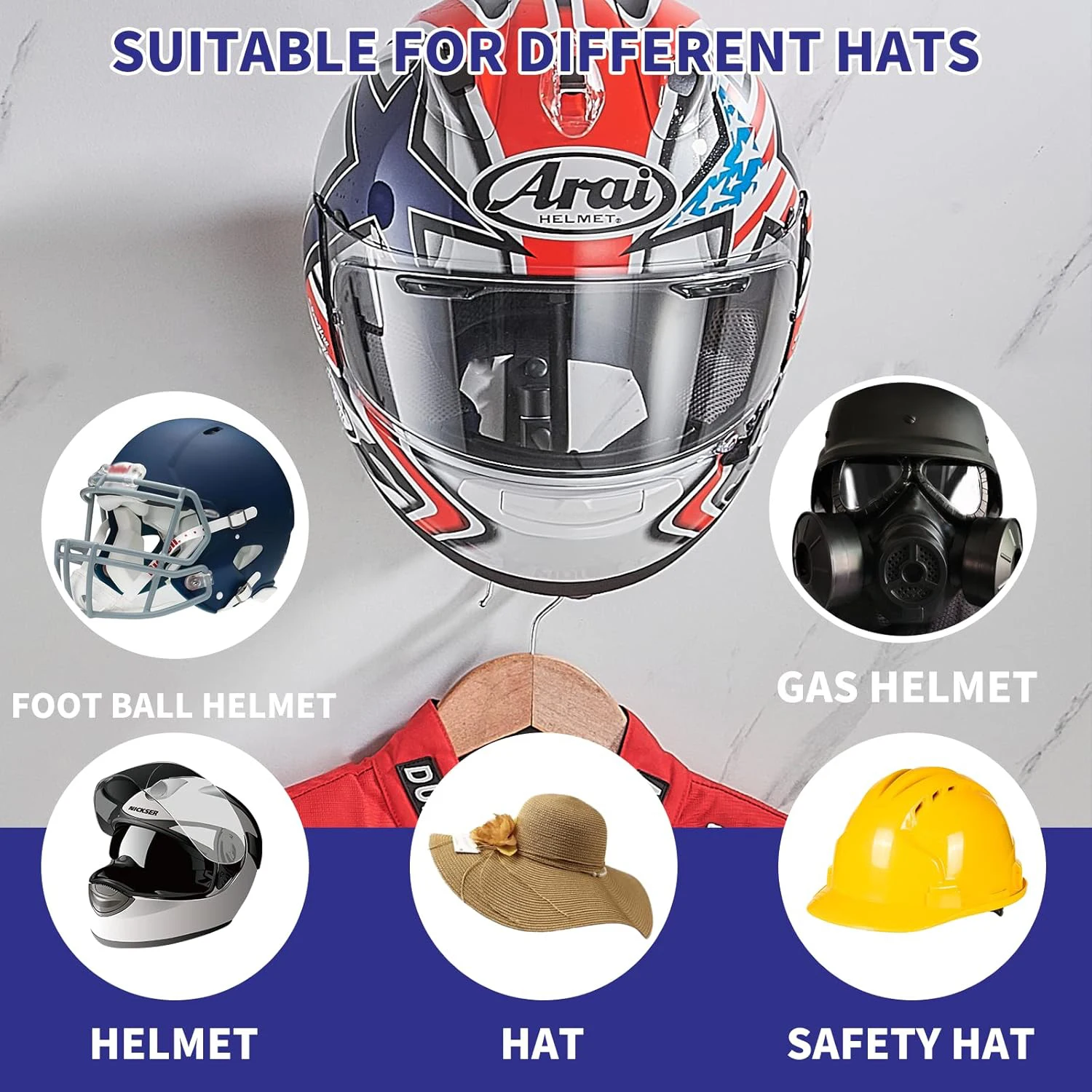 Motorcycle Helmet Rack Wall Mo - огляд і ціна Cycling Gear Wall Mount